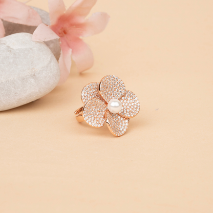 Blush blossom ring