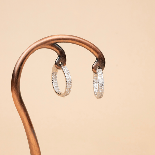 Silver Duo Hoop Earrings