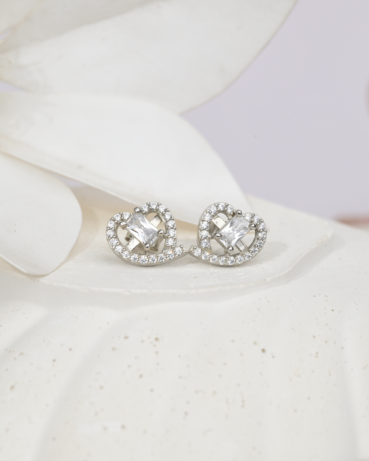 Heartbeam Stud Earrings | 92.5 Sterling Silver