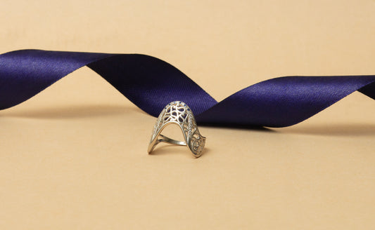 Crown Shaped Silver Ring