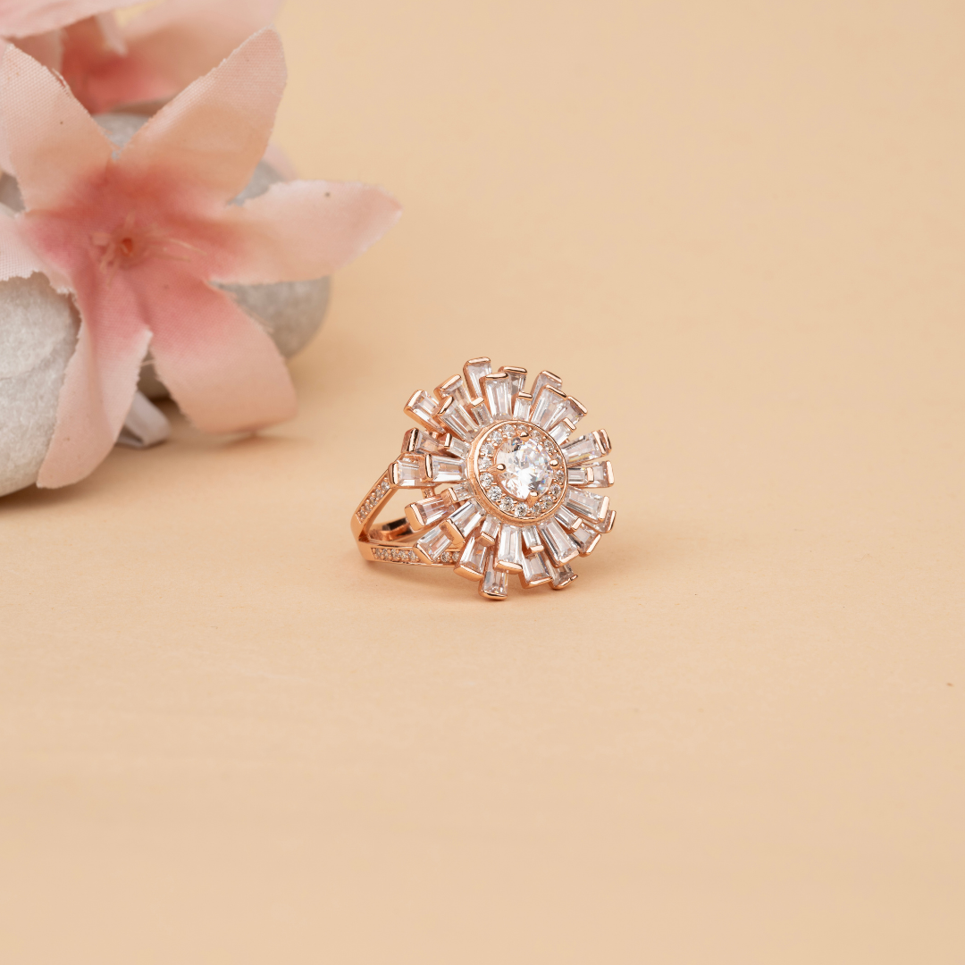 Glam floral Ring