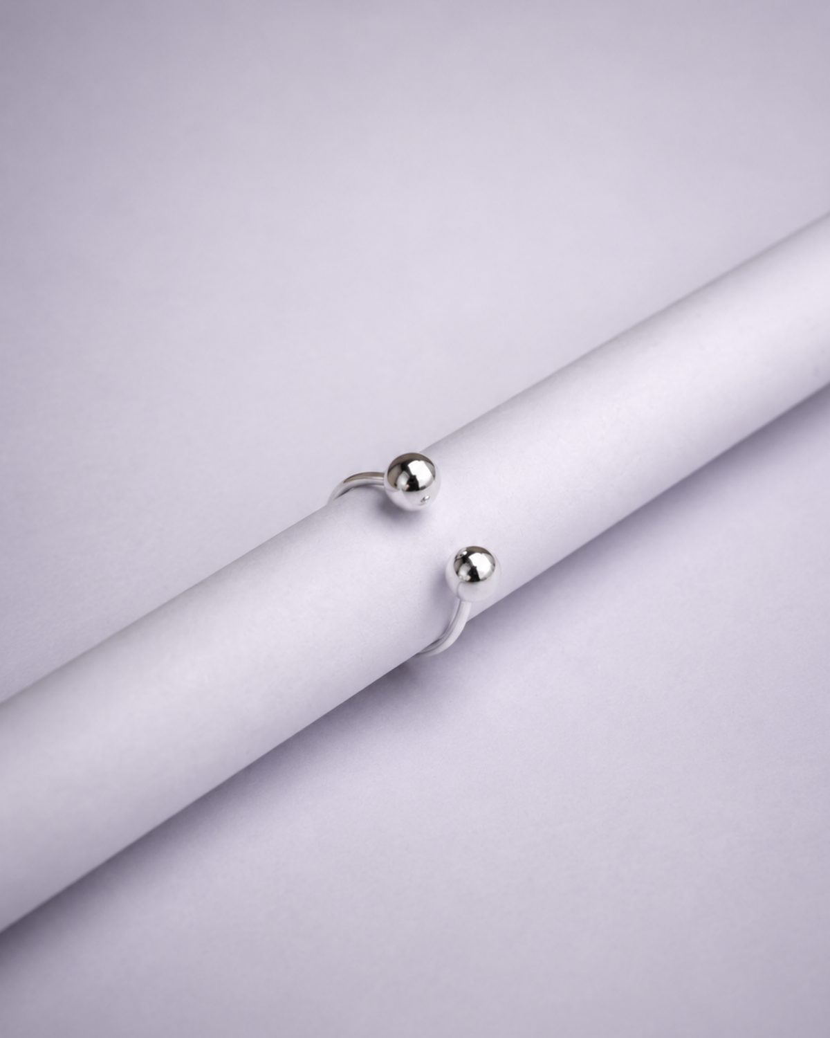 Minimalist Open Ball Ring | 92.5 Sterling Silver