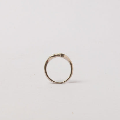 Three Diamond Silver Ring