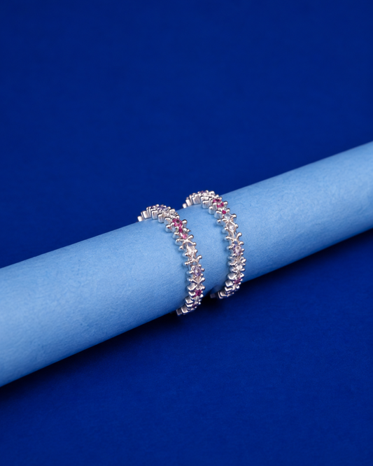 Floral Vine Toe Rings | 92.5 Sterling Silver
