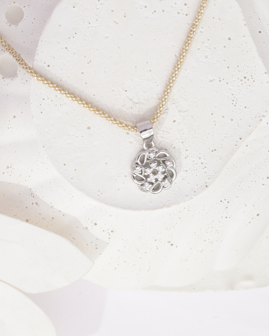Floral Charm Pendant | 92.5 Sterling Silver