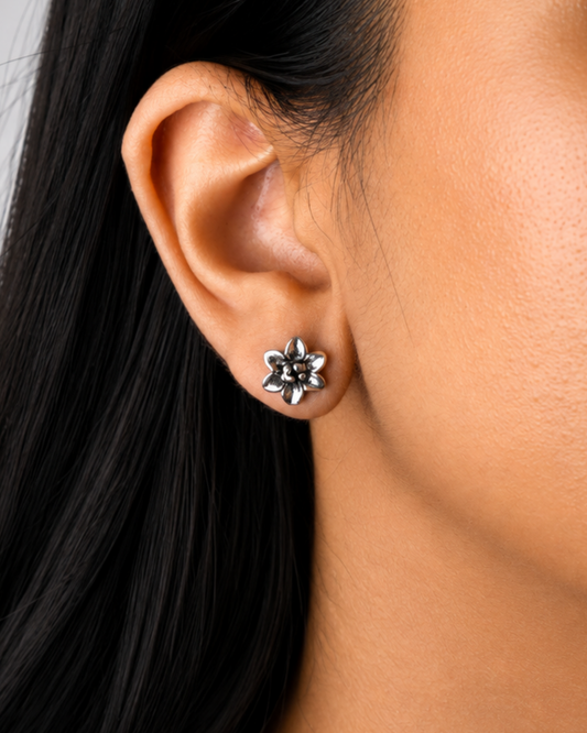 Blossom Flower Stud Earrings | 92.5 Sterling Silver