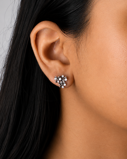 Floral Bouquet Stud Earrings | 92.5 Sterling Silver