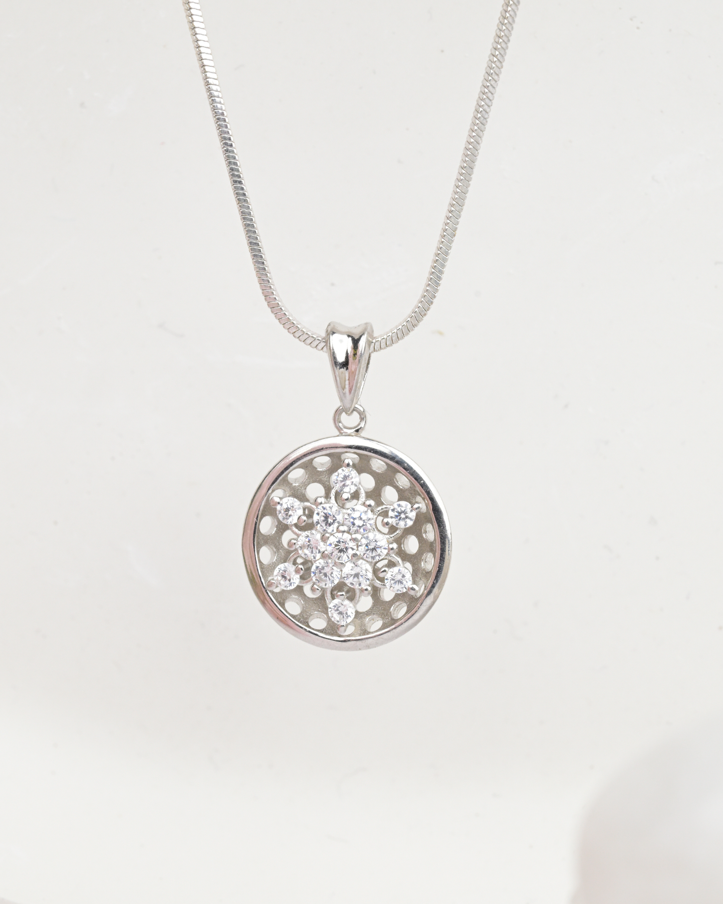 Snowburst Sterling Silver Pendant