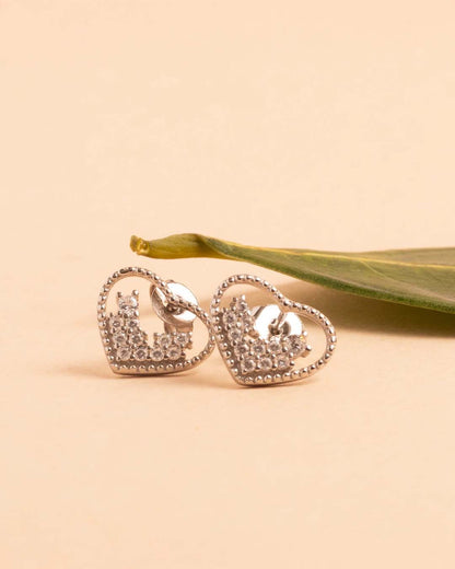 Double Heart Studs