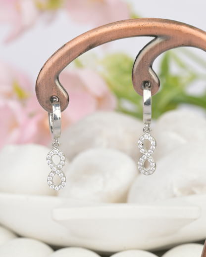 Infinity Drop Hoop Earrings