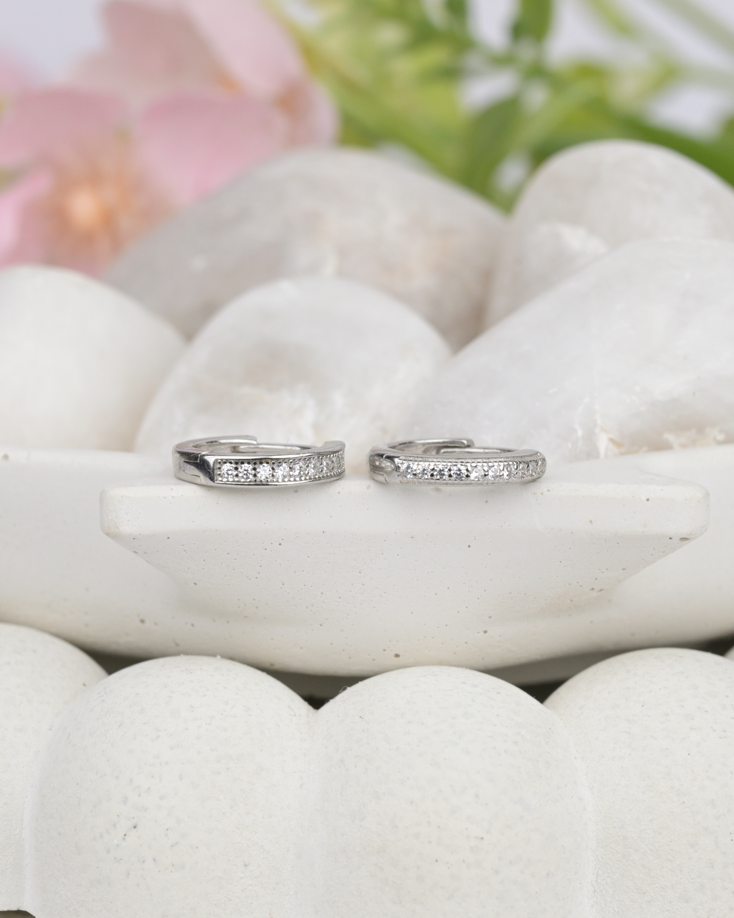Diamond Dust Silver Earrings