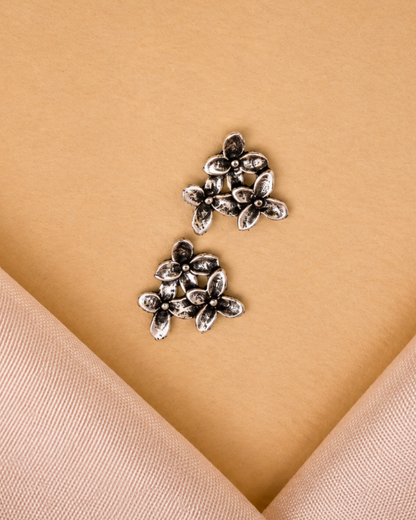 Floral Cluster Stud Earrings | 92.5 Sterling Silver