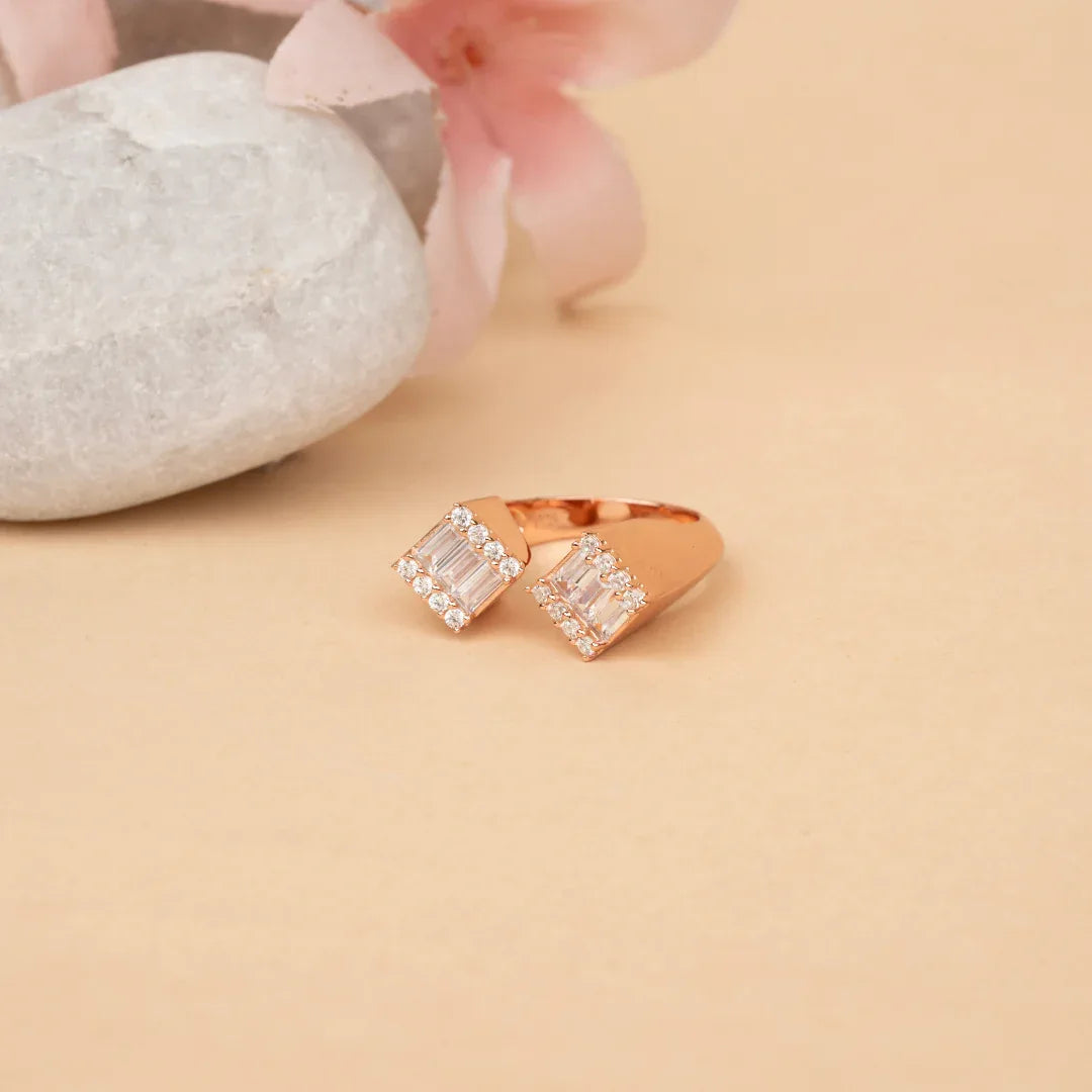 Bezel contemporary ring - Silvinity