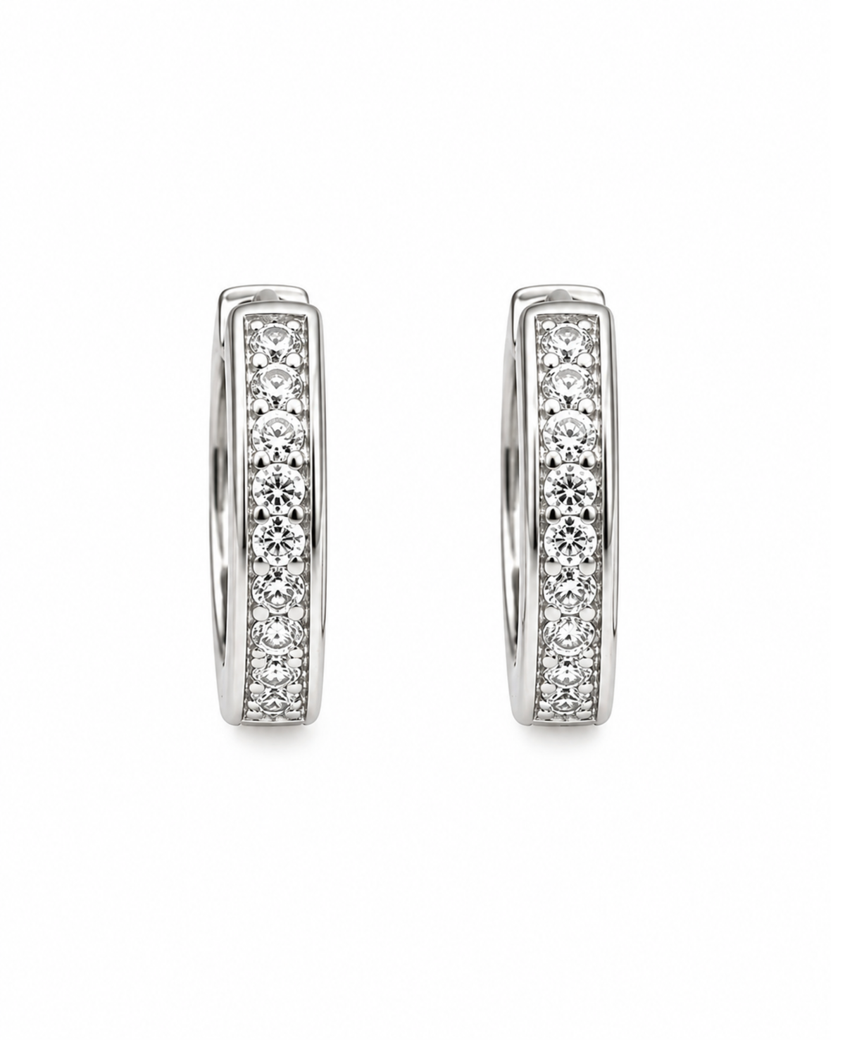 Diamond Dust Silver Earrings