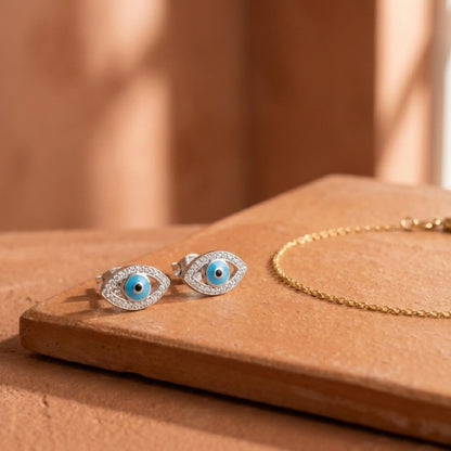 Blue Eye Studs - Silvinity