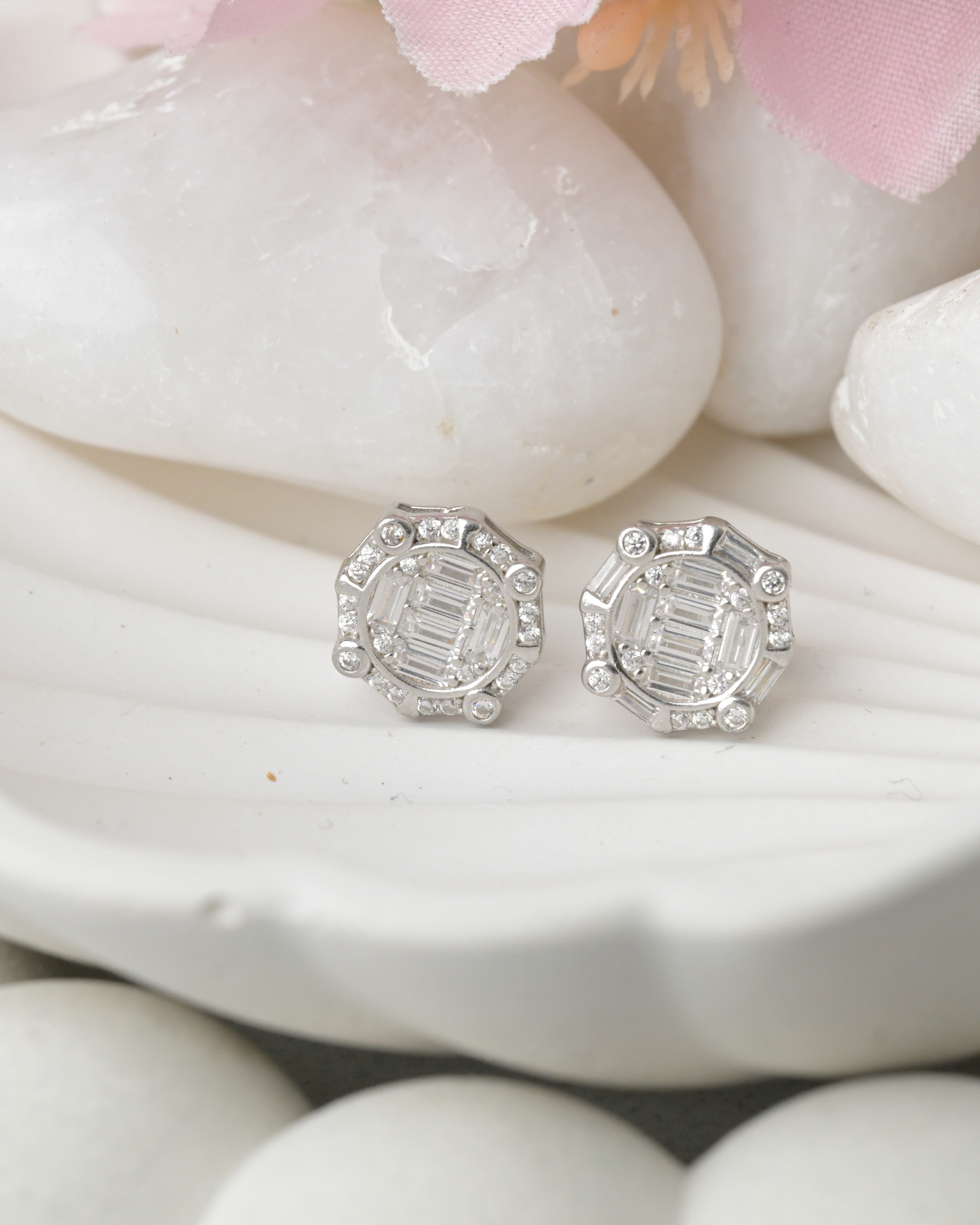 Geo Luxe Sparkle Studs