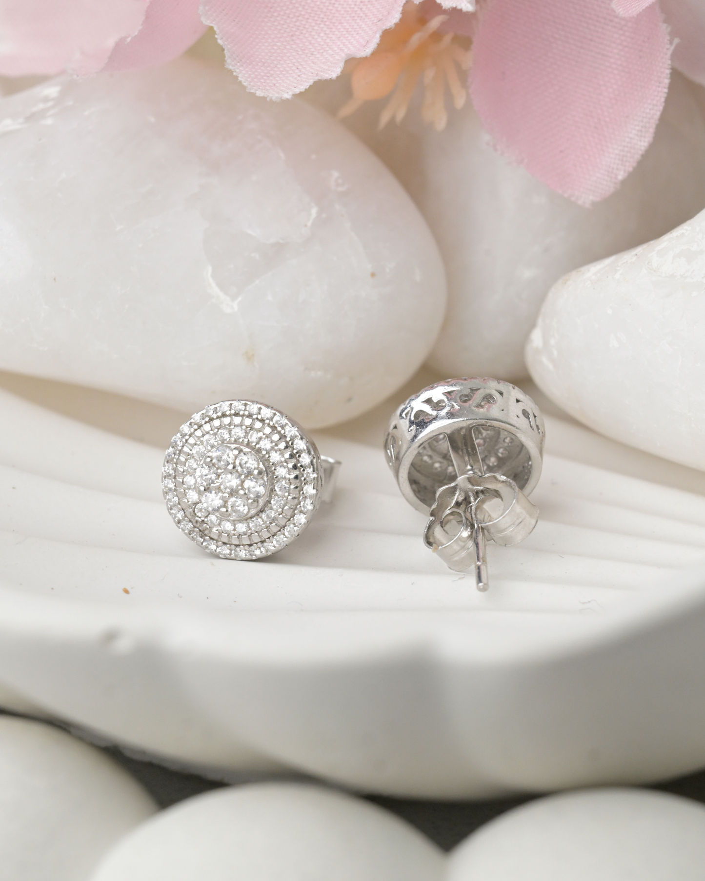 Twirl Sparkle Stud Earrings