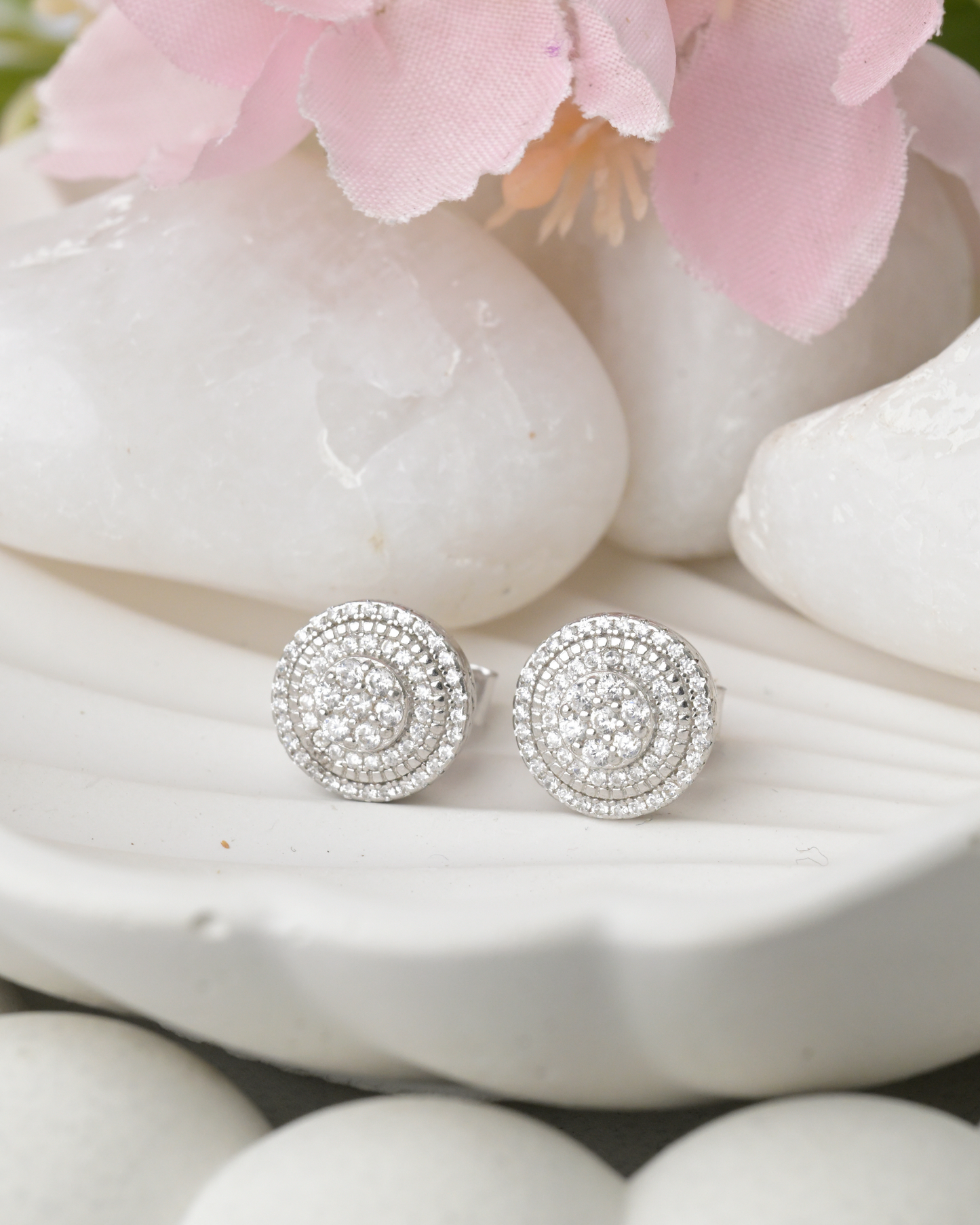 Twirl Sparkle Stud Earrings