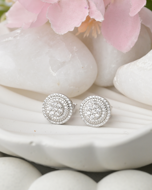 Twirl Sparkle Stud Earrings