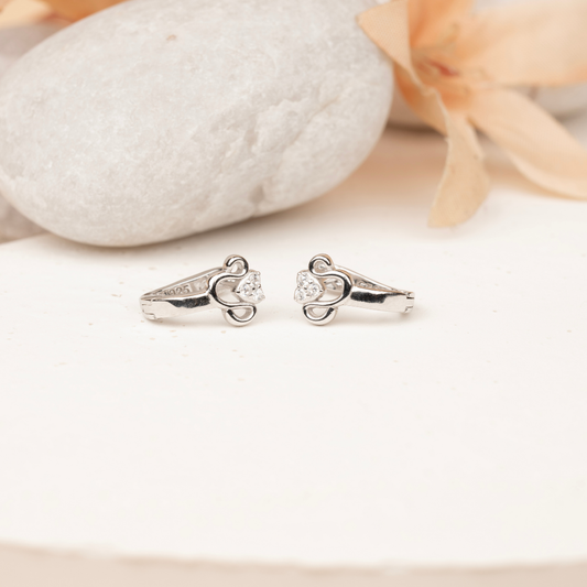 Ivory Mist hoop earring