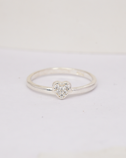 Petite Heart Sparkle Ring