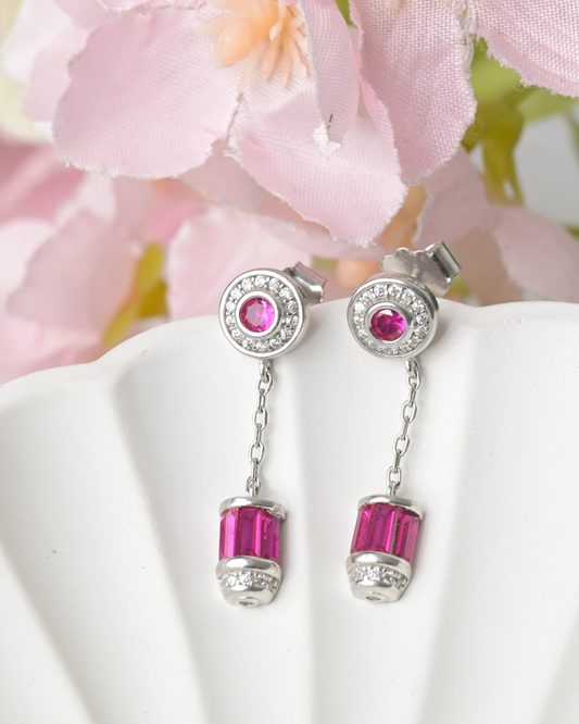 Rosette Drop Elegant Earrings