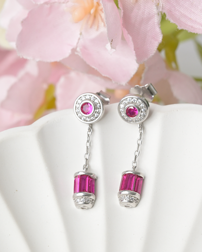 Rosette Drop Elegant Earrings