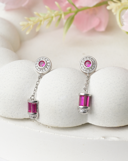Rosette Drop Elegant Earrings