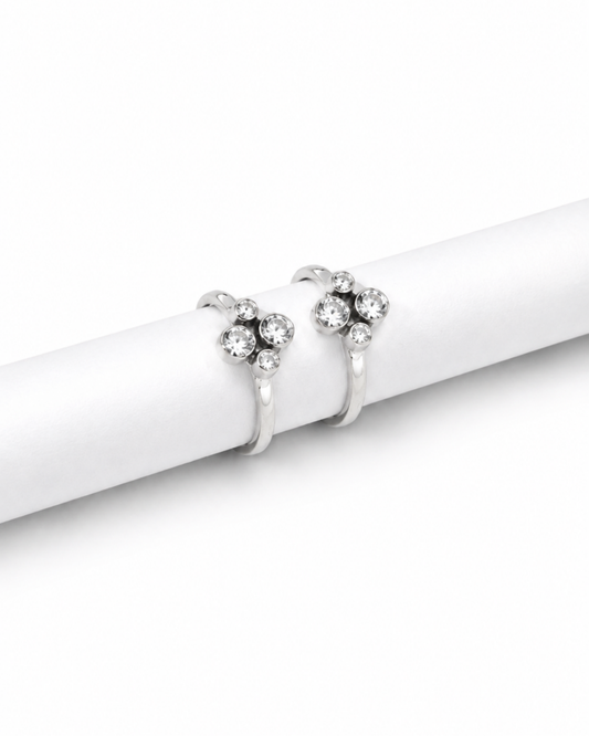 Celeste Sparkle Toe Rings | 92.5 Sterling Silver