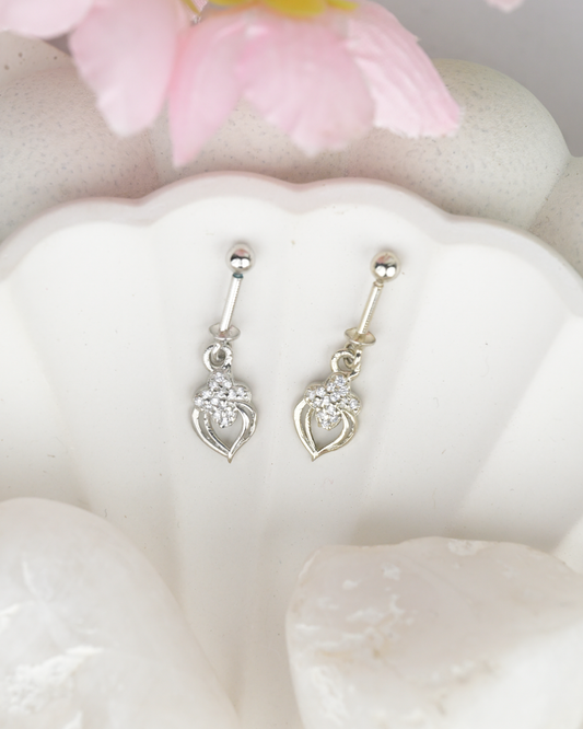Heart Crystal Bugdi Earring