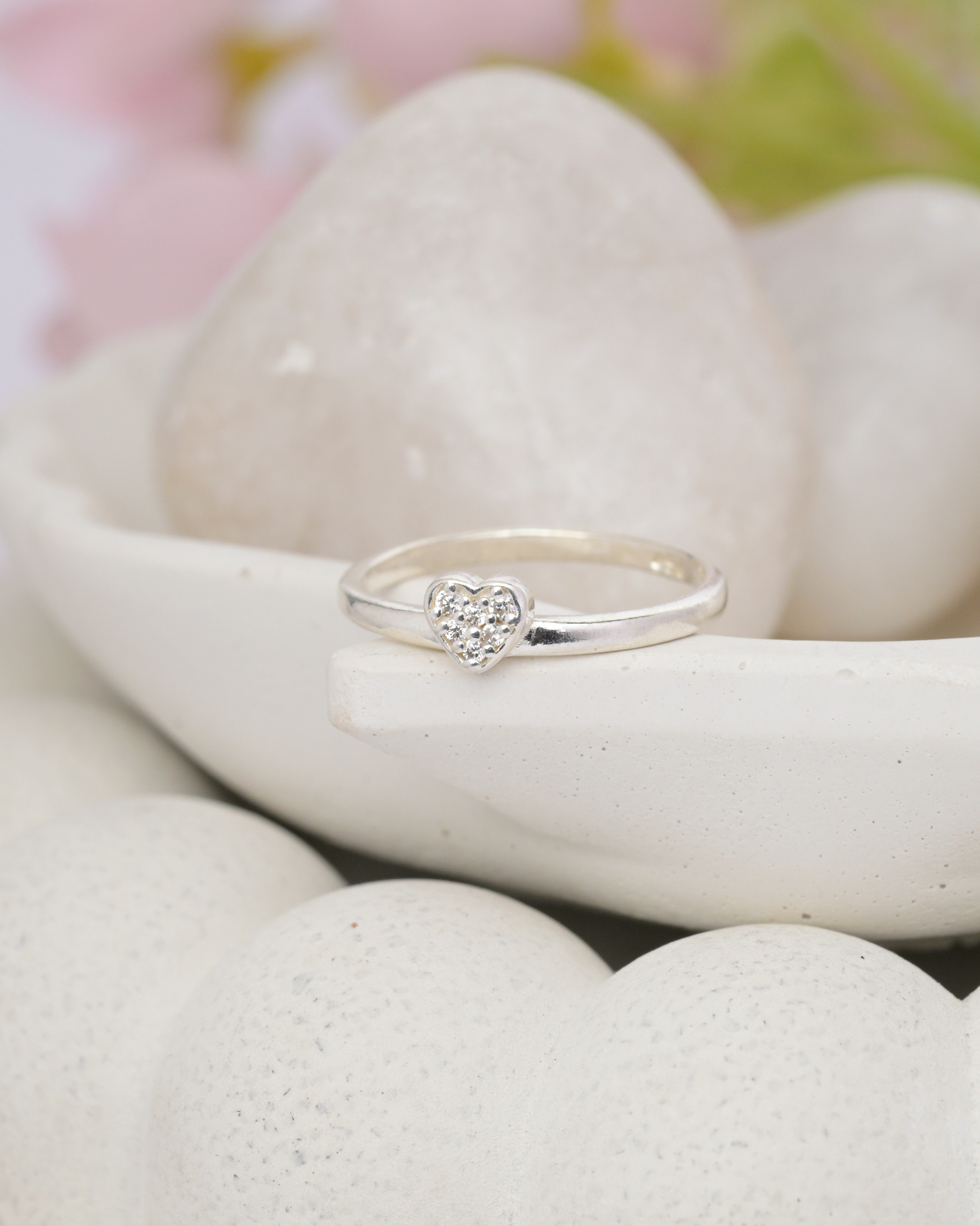 Petite Heart Sparkle Ring