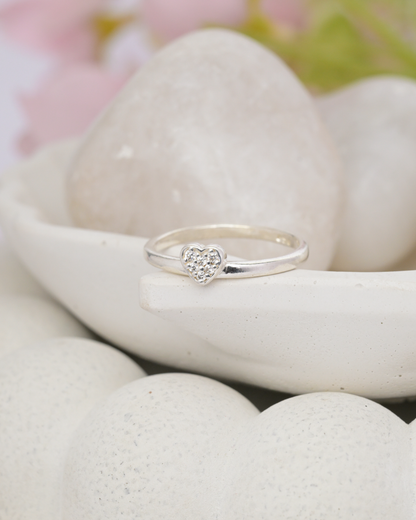 Petite Heart Sparkle Ring