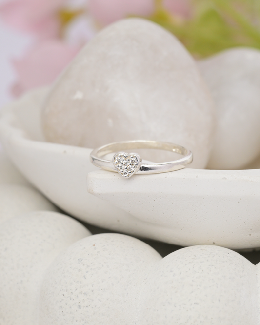 Petite Heart Sparkle Ring