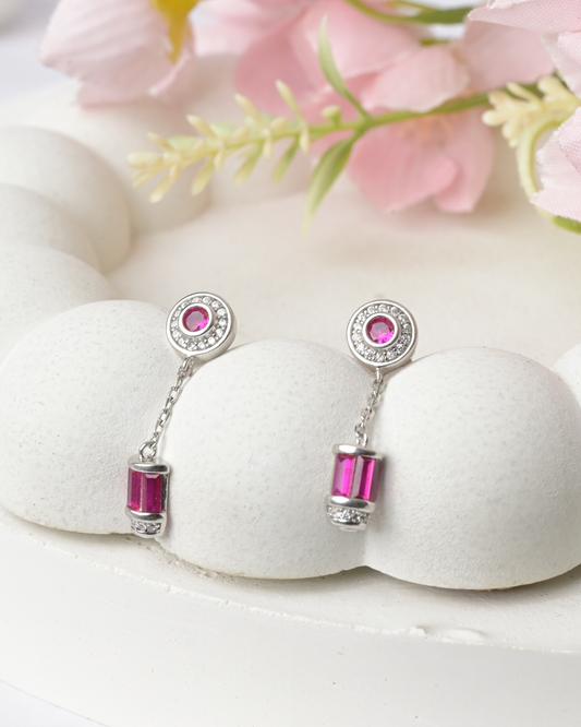 Rosette Drop Elegant Earrings