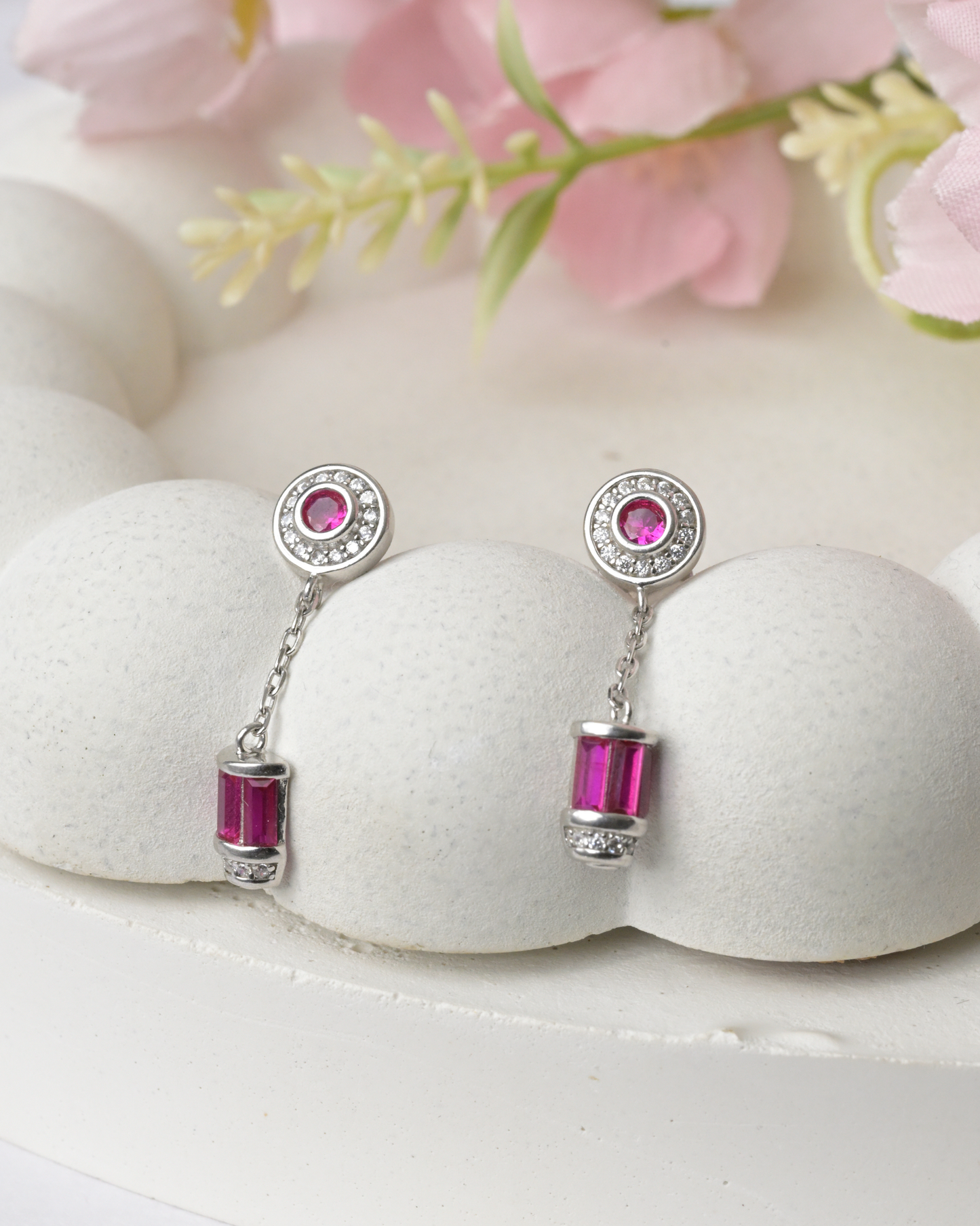 Rosette Drop Elegant Earrings