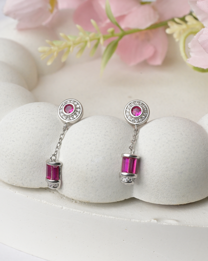 Rosette Drop Elegant Earrings