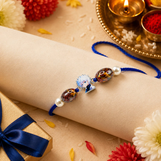 925 Silver Anime Rakhi | Chibi Character Design - Rakhi