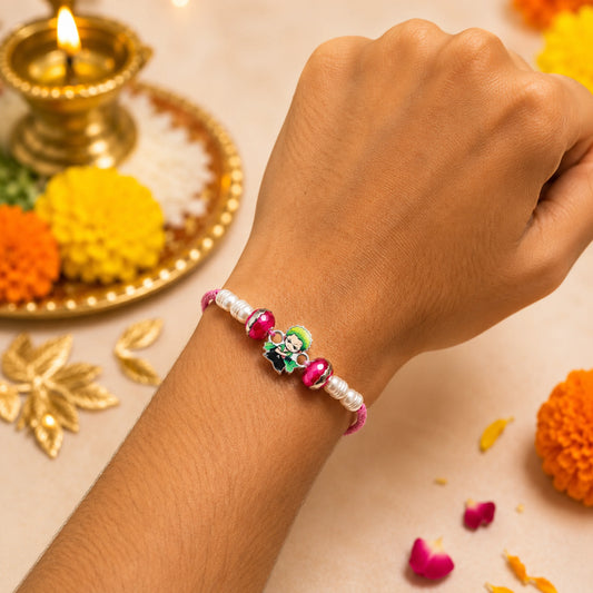 925 Silver Anime Rakhi | Zoro Character Design - Rakhi