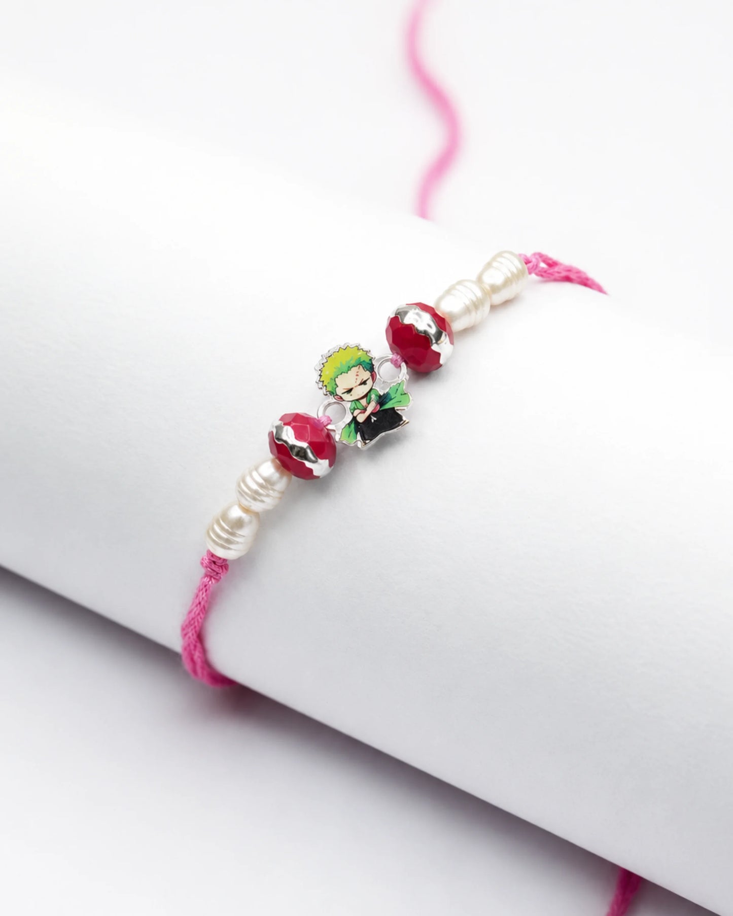 925 Silver Anime Rakhi | Zoro Character Design - Rakhi
