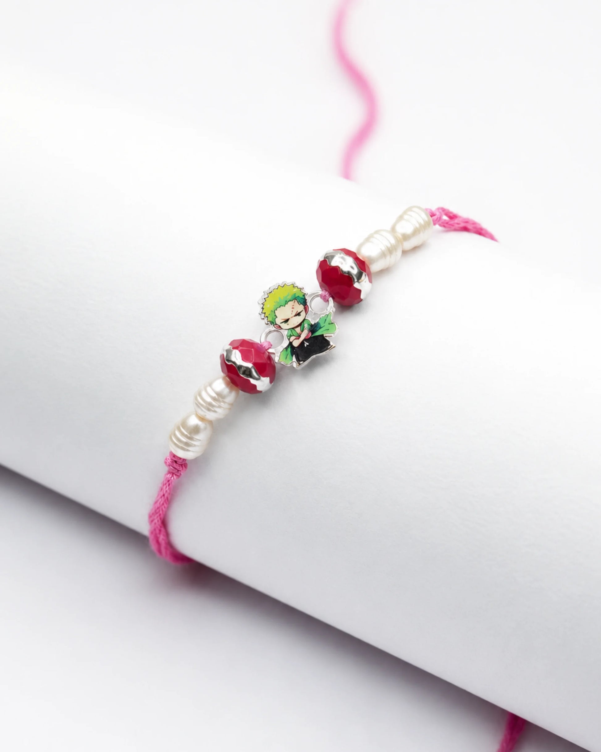 925 Silver Anime Rakhi | Zoro Character Design - Rakhi