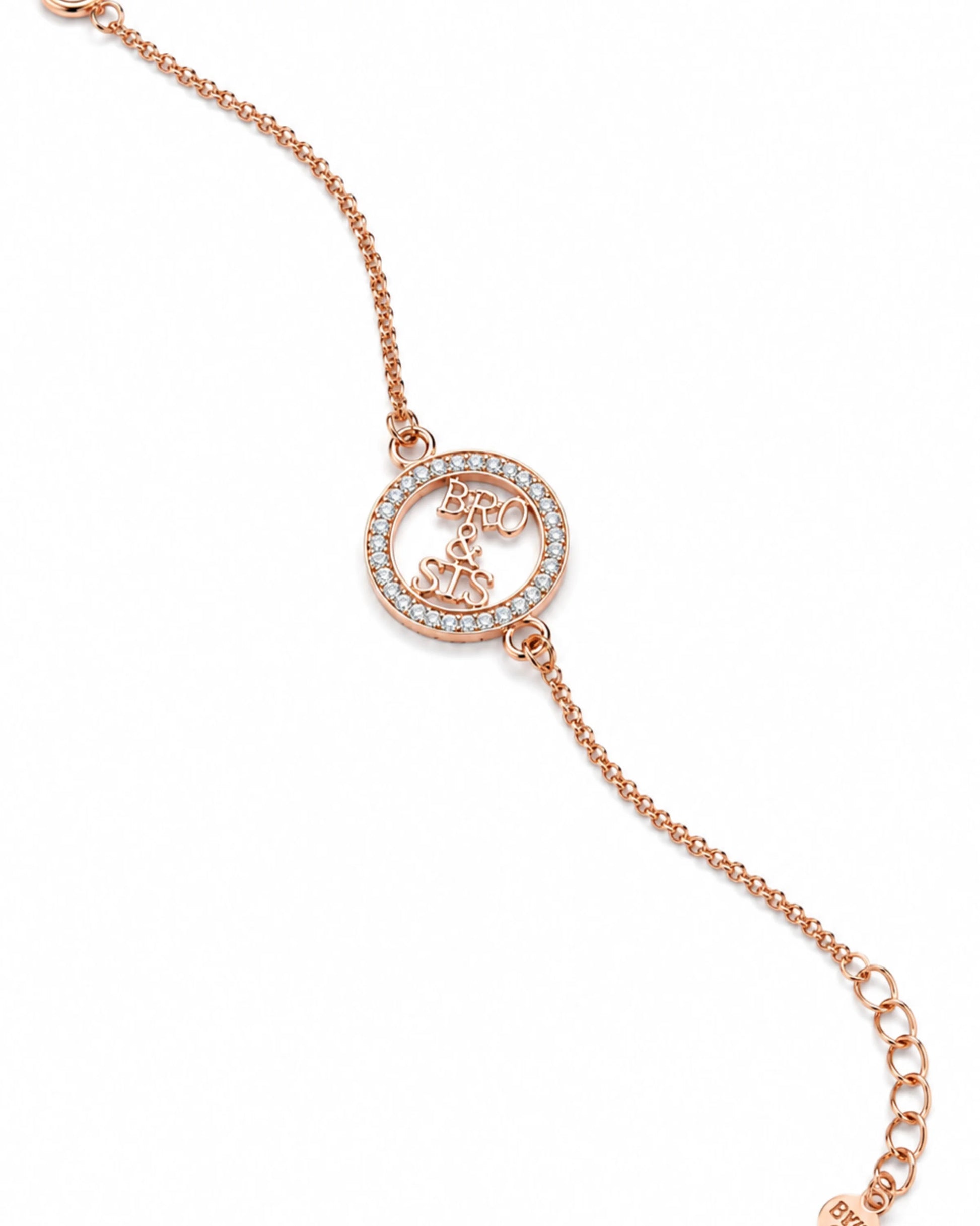 925 Silver Bro & Sis Bracelet Rakhi | Rose Gold - Rakhi