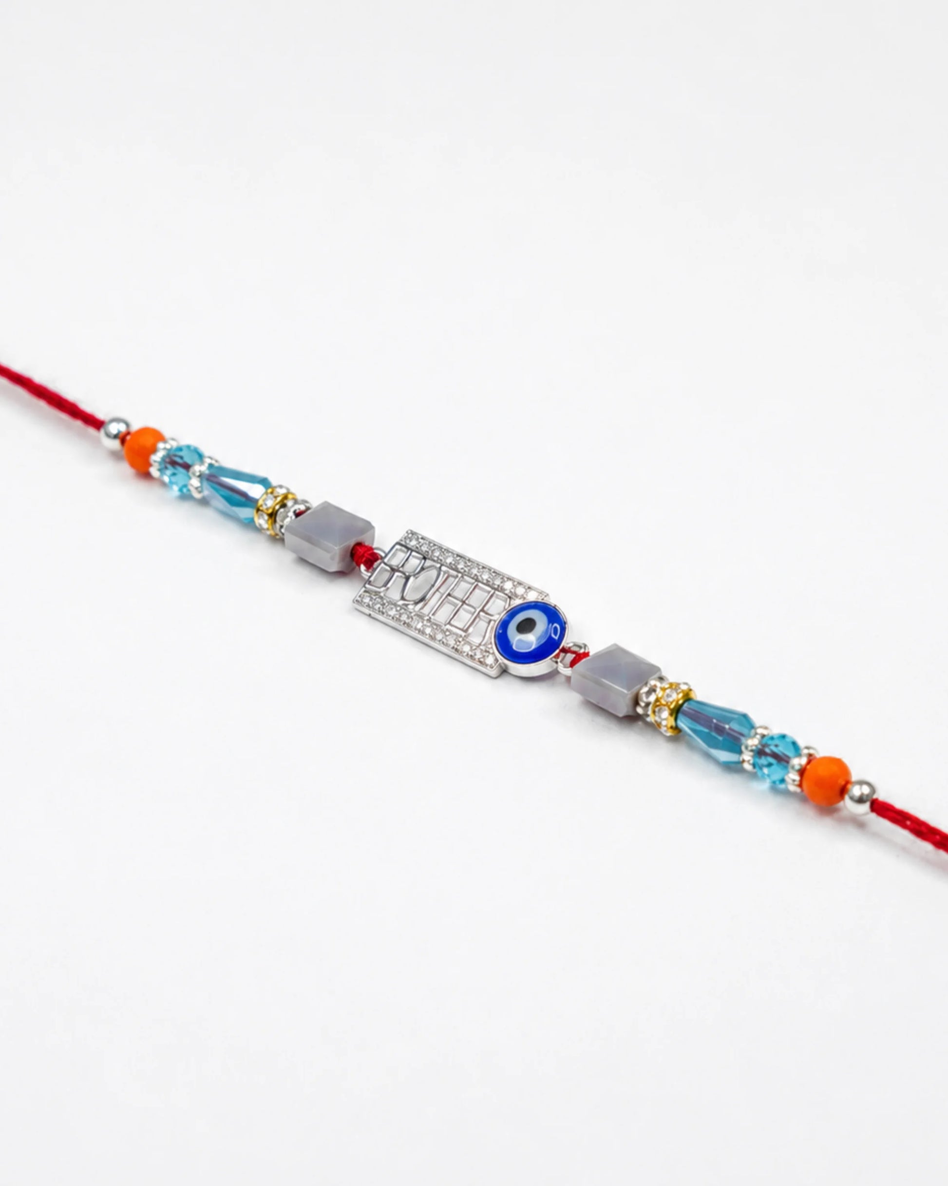 925 Silver Brother Evil Eye Rakhi - Rakhi