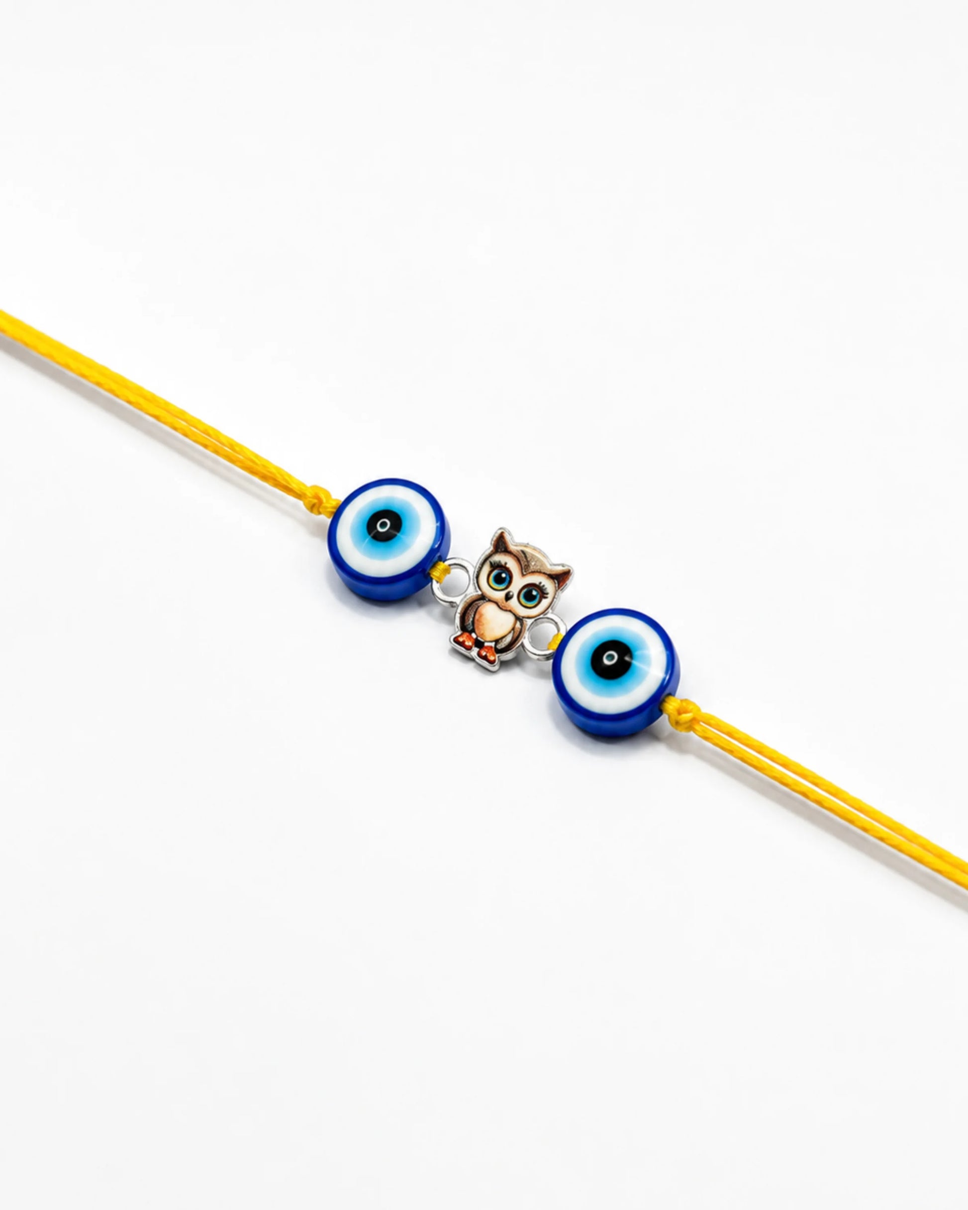 925 Silver Evil Eye Owl Rakhi - Rakhi