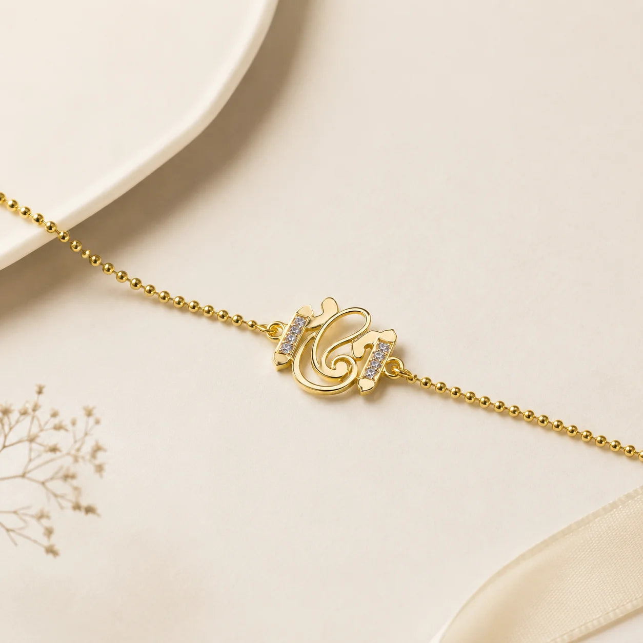 925 Silver Gold-Plated Bracelet Rakhi - Rakhi