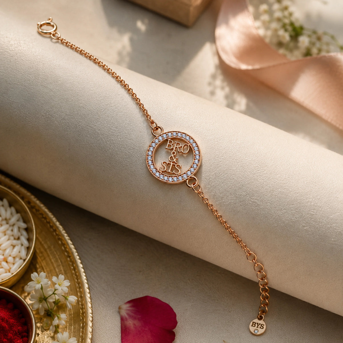 925 Silver Om Bracelet Rakhi | Gold Plated - Rakhi