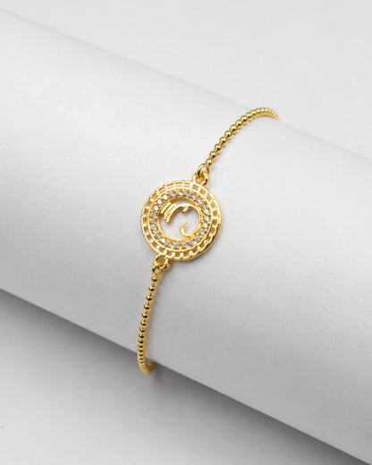 925 Silver Om Bracelet Rakhi | Gold Plated - Rakhi