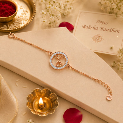 925 Silver Om Bracelet Rakhi | Gold Plated - Rakhi