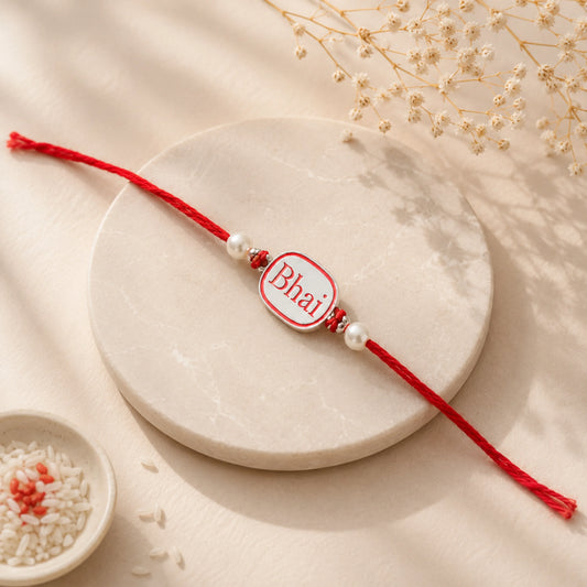 925 Silver Rakhi | Bhai Design - Rakhi