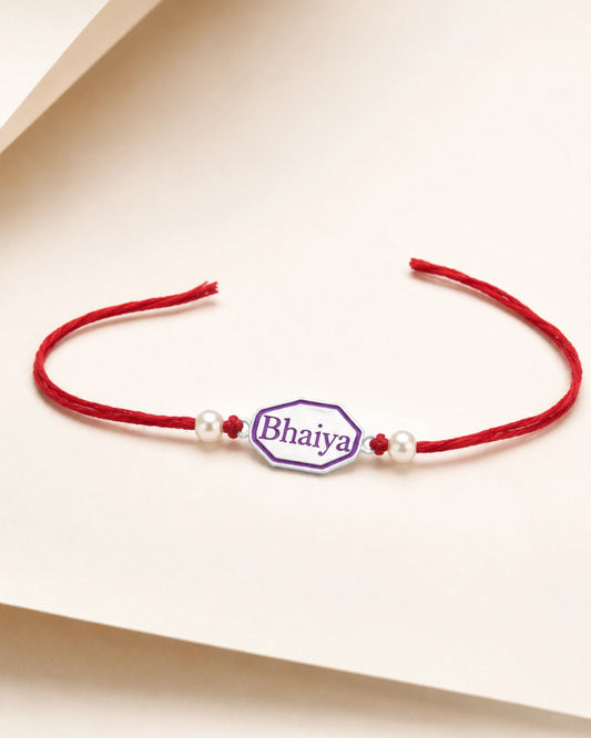 925 Silver Rakhi | Bhaiya Design - Rakhi