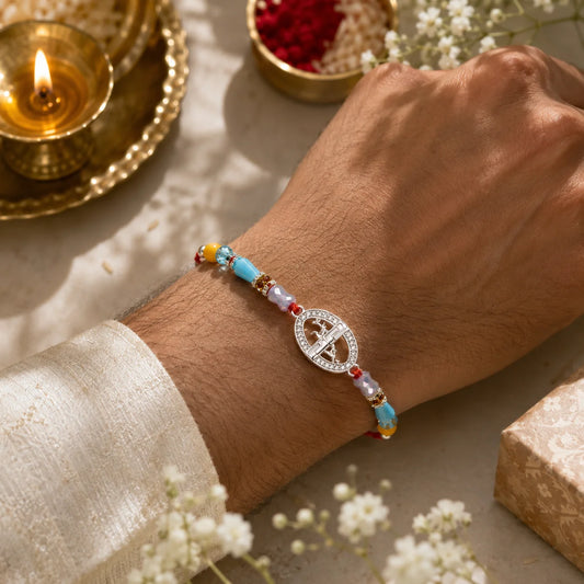 925 Silver Shree Designer Rakhi - Rakhi